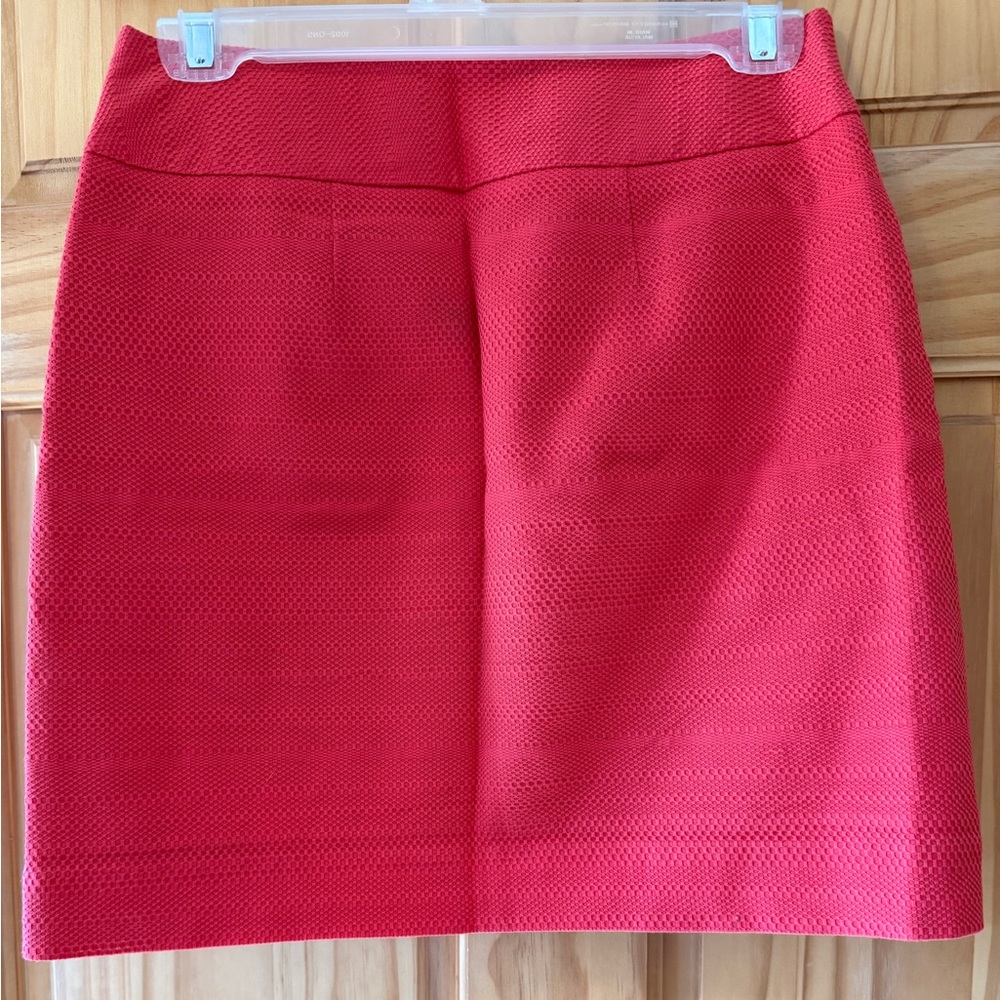 LOFT Orange Pencil Skirt